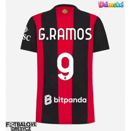 AC Milan Goncalo Ramos #9 Dámské Domácí Dres 2026-27 Krátký Rukáv AC Milan Goncalo Ramos #9 Dámské Domácí Dres 2026-27 Krátký Rukáv